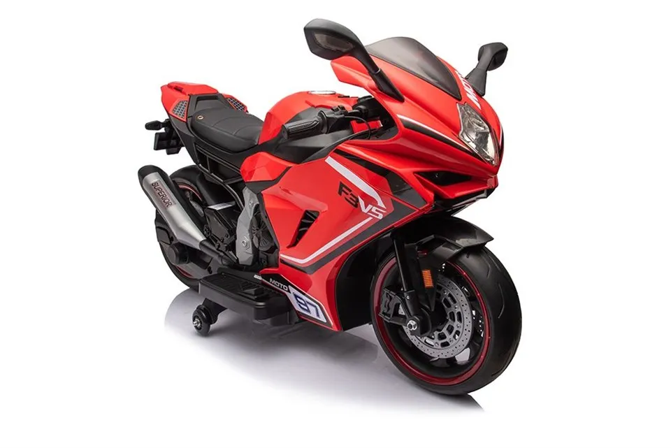 Motocicleta elèctrica per a nens amb rodes d'entrenament